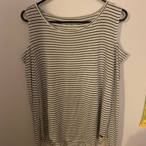 Off the Shoulder Striped Shirt